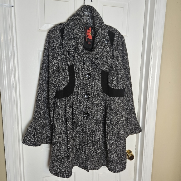 DEBBIE SHUCHAT COLLECTION WOMEN  CHARMING MID LONG TWEED COAT SIZE XL - Picture 2 of 16